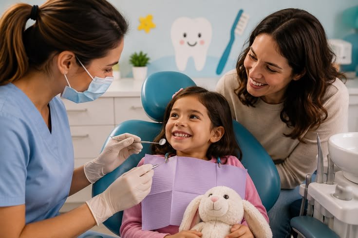 Happy child after pediatric dental visit in Vellore